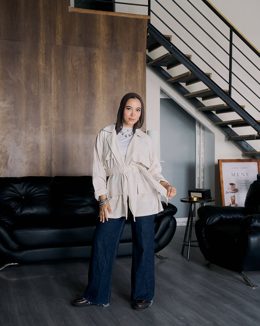 Beige Linen Jacket