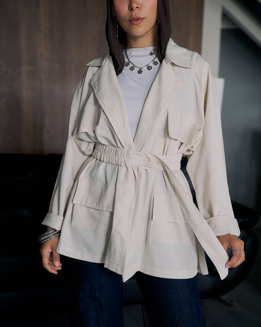 Beige Linen Jacket