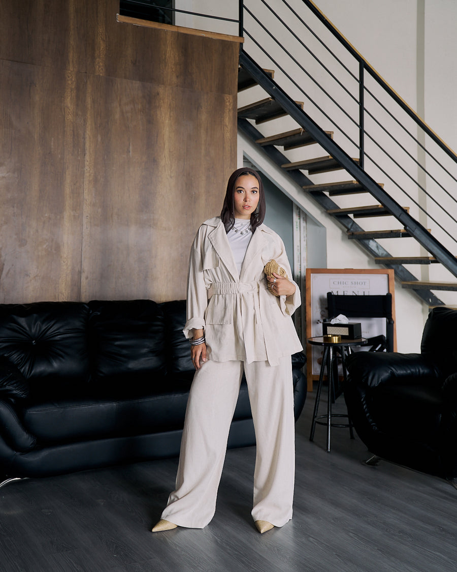 Beige Linen Set