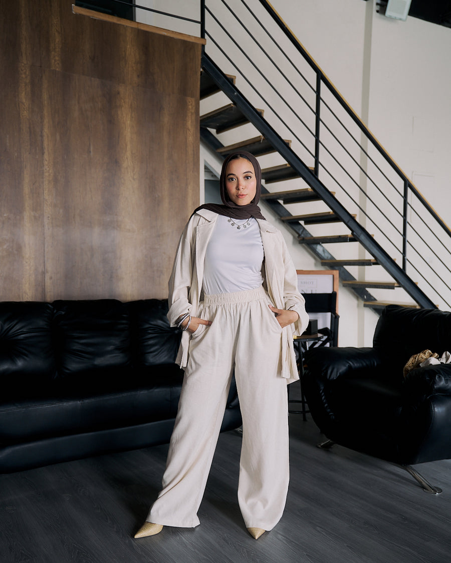 Beige Linen Pants
