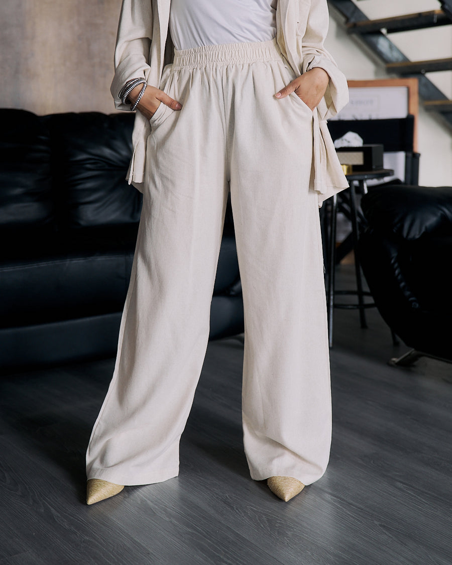 Beige Linen Pants