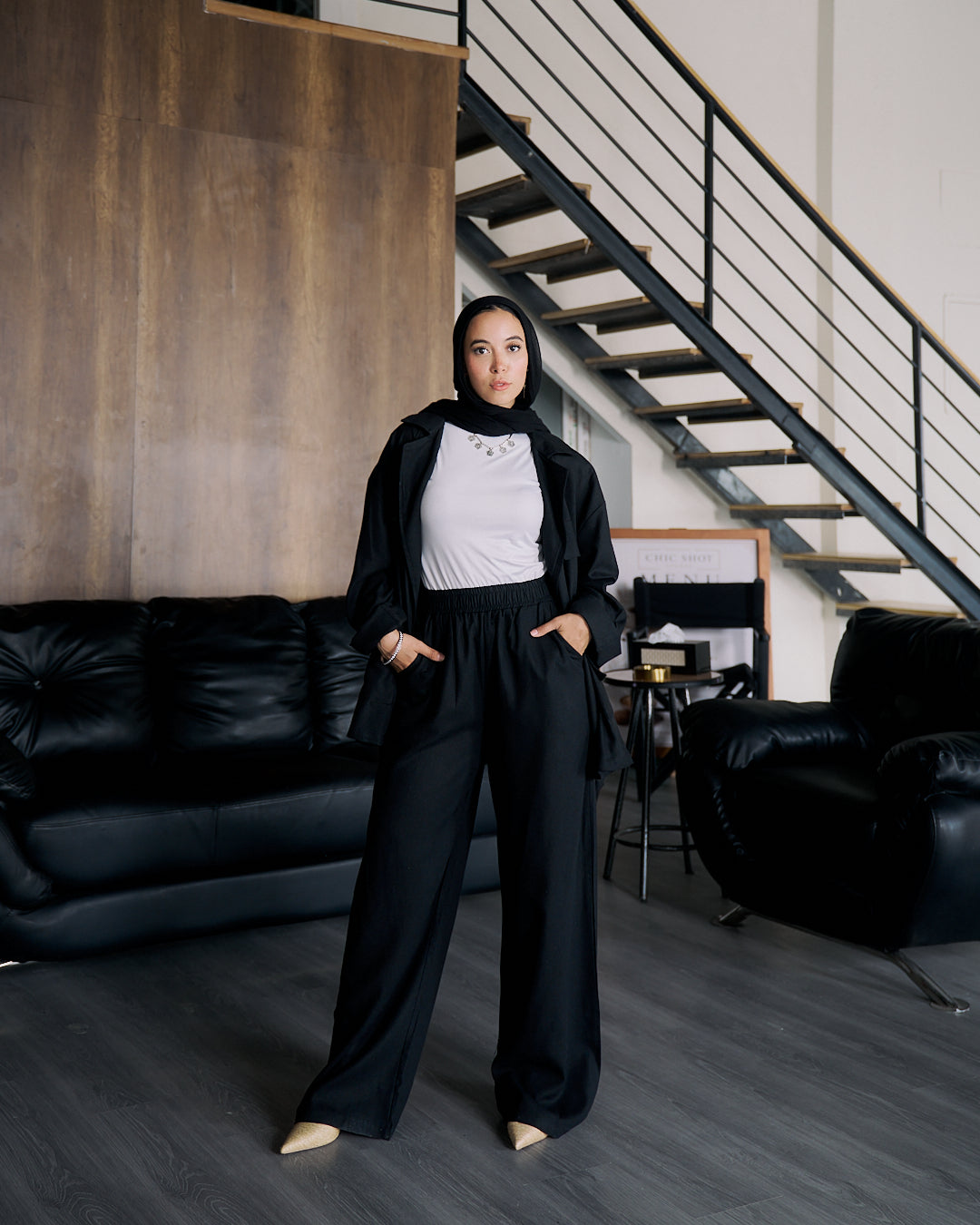 Black Linen Set