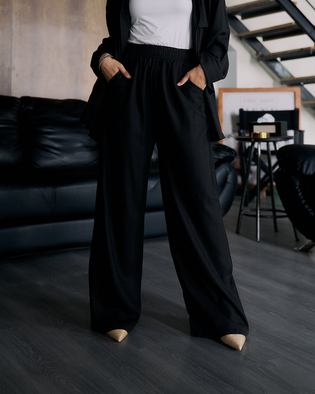 Black Linen Set