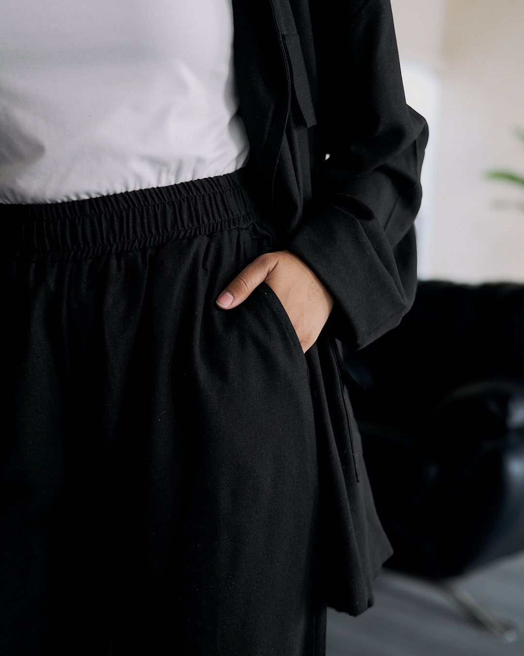 Black Linen Set