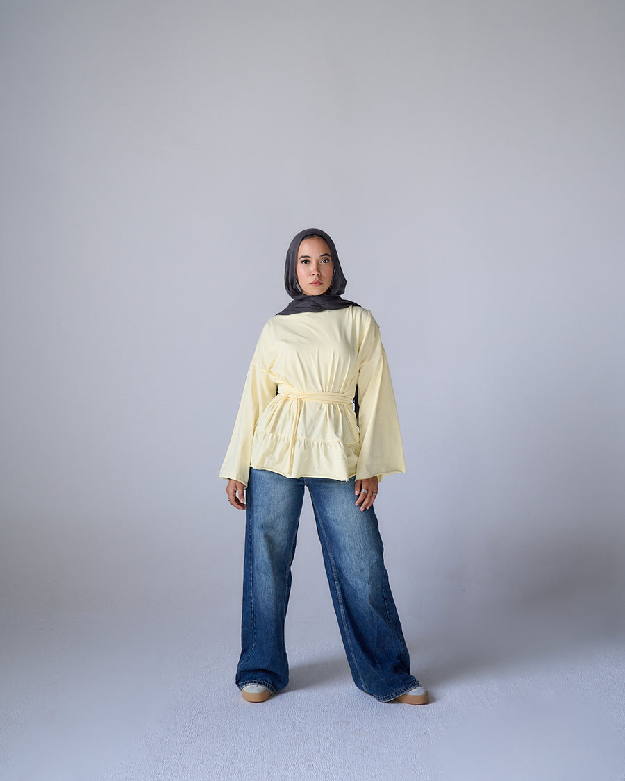 Yellow Belted shirt