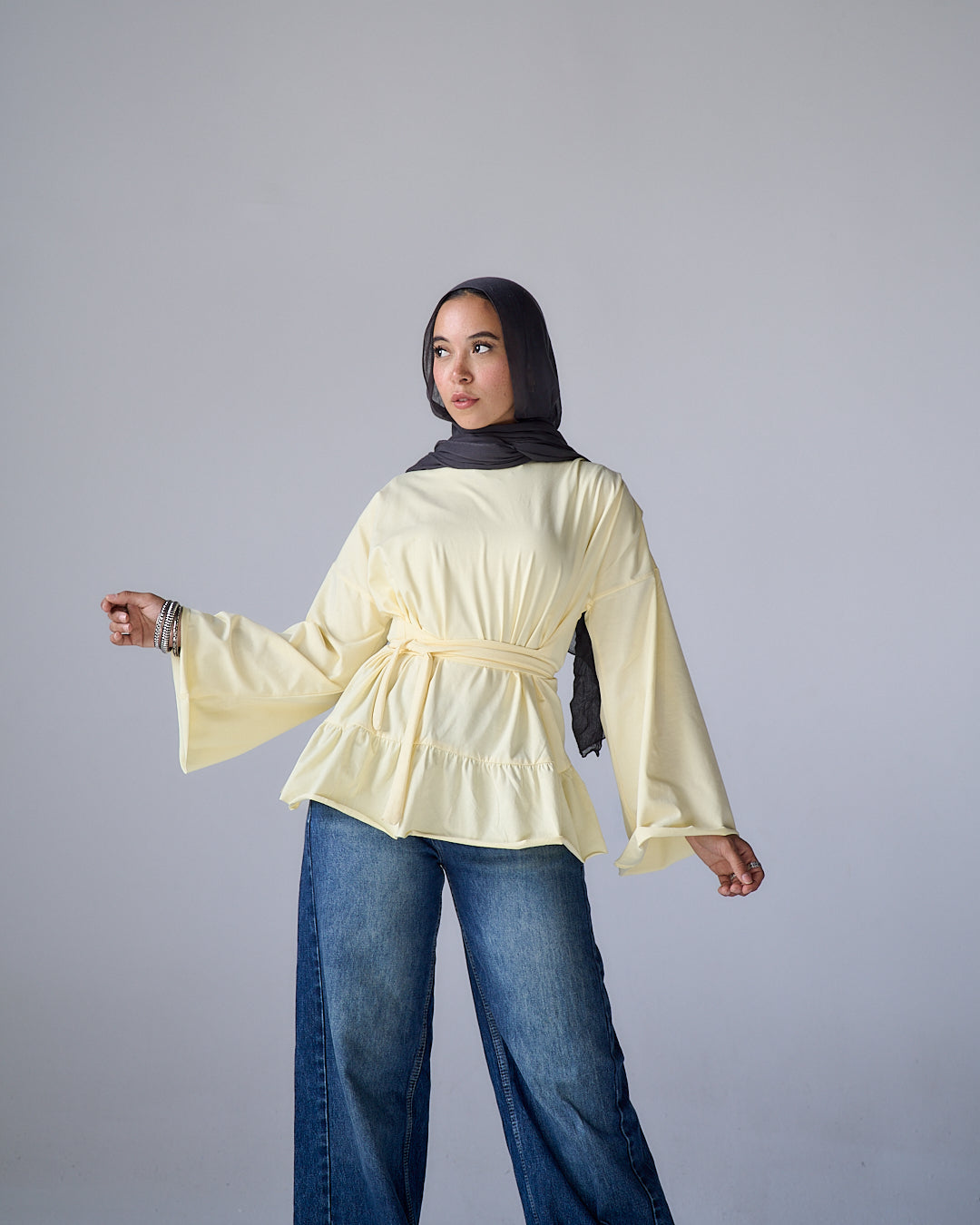 Yellow Belted shirt