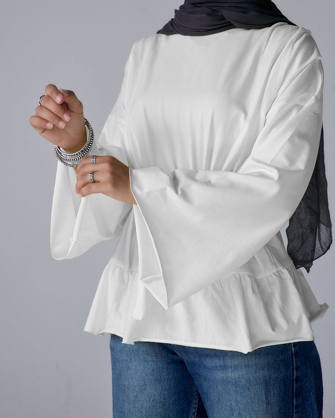 White Belted shirt